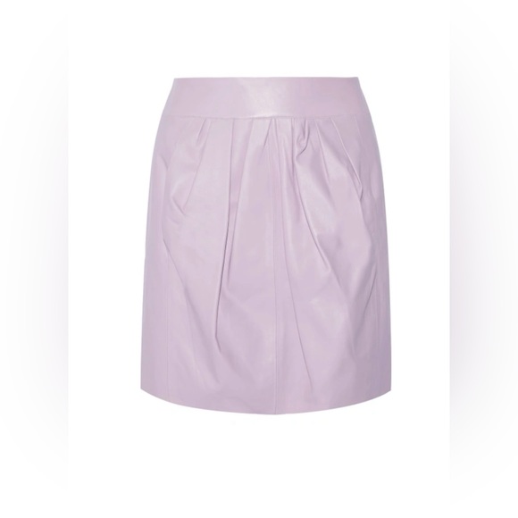 NEW Nina Ricci Mini Leather Skirt In Lavander Size 4/6 ( EUR 40)
